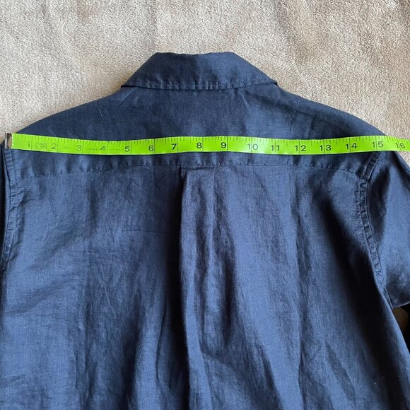 NWT Uniqlo Navy Linen Shirt - Picture 4 of 9